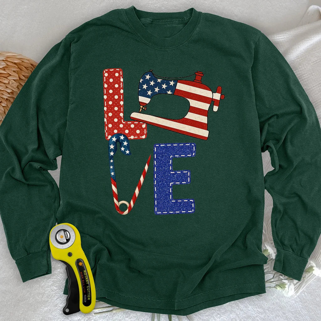 Patriotic Sewist Long Sleeve T-shirt