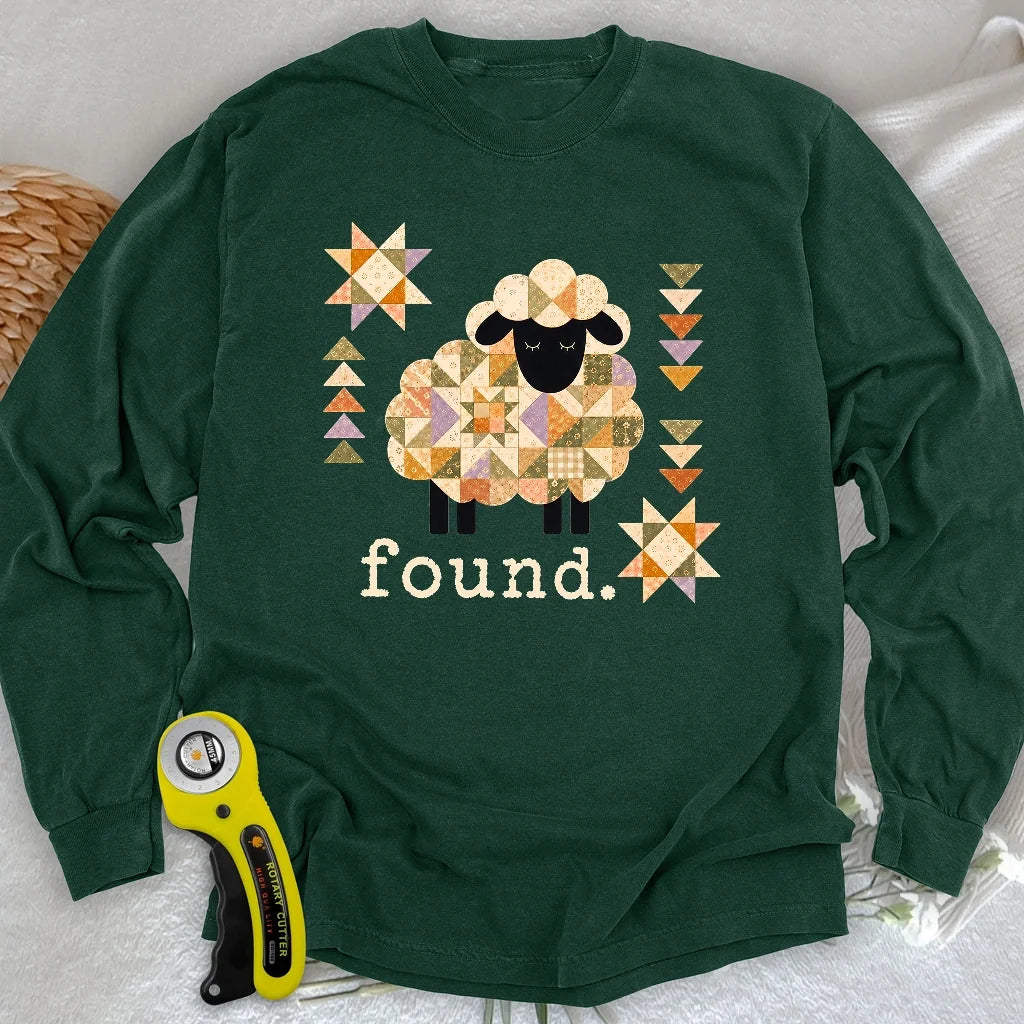 Psalm 23 Patchwork Sheep Long Sleeve T-shirt