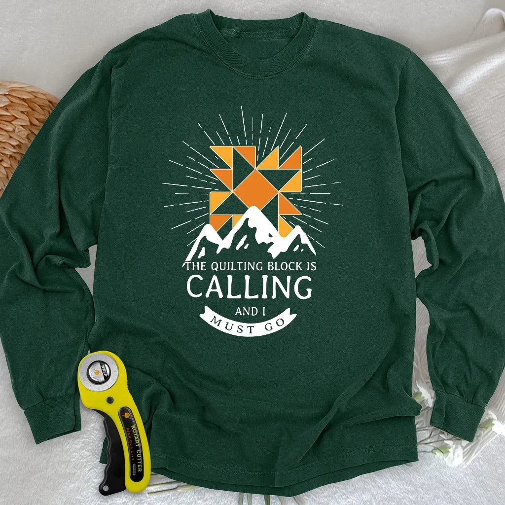 Quilt Block Calling Long Sleeve T-shirt