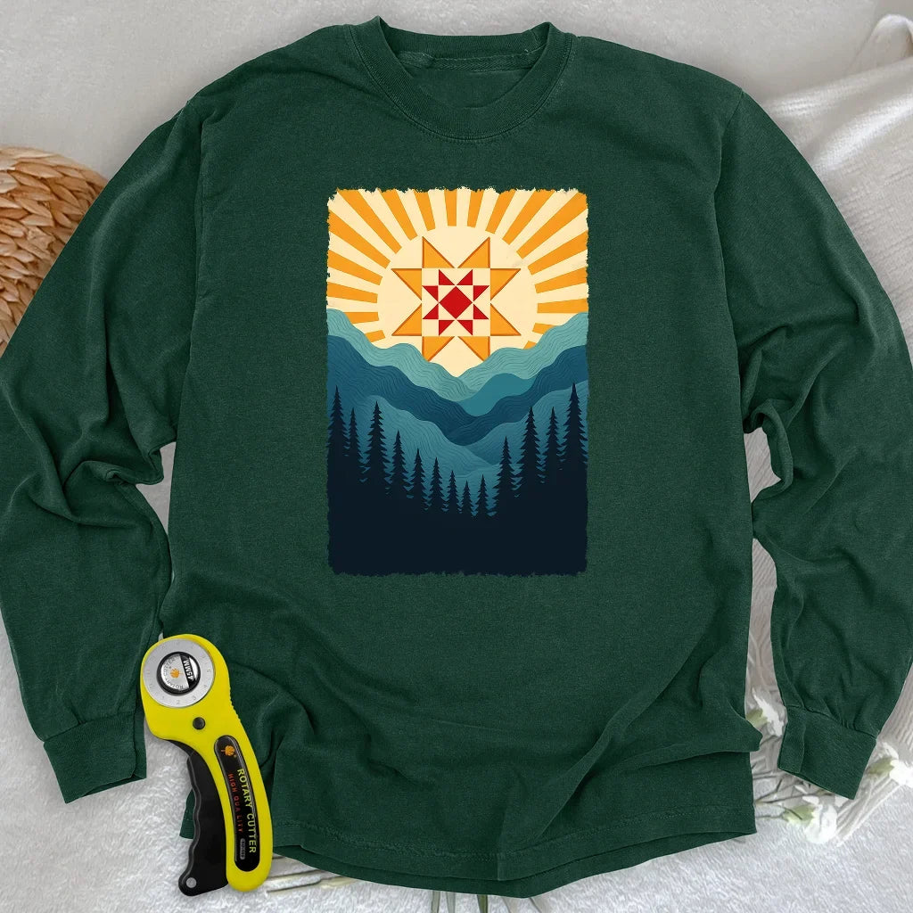 Quilting Sun Long Sleeve T-shirt