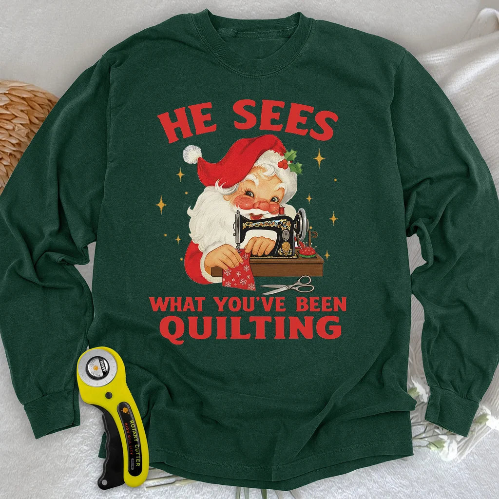 Santa Sees Long Sleeve T-shirt
