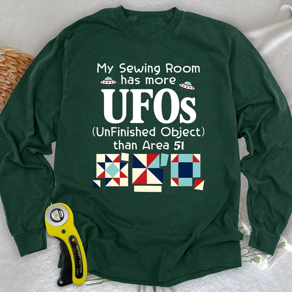 Sewing UFOs Long Sleeve T-shirt