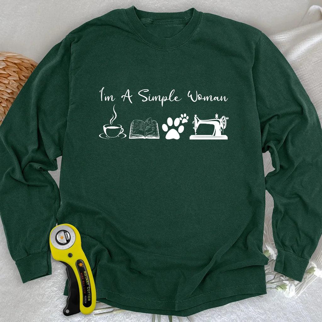 Sewing Woman Long Sleeve T-shirt