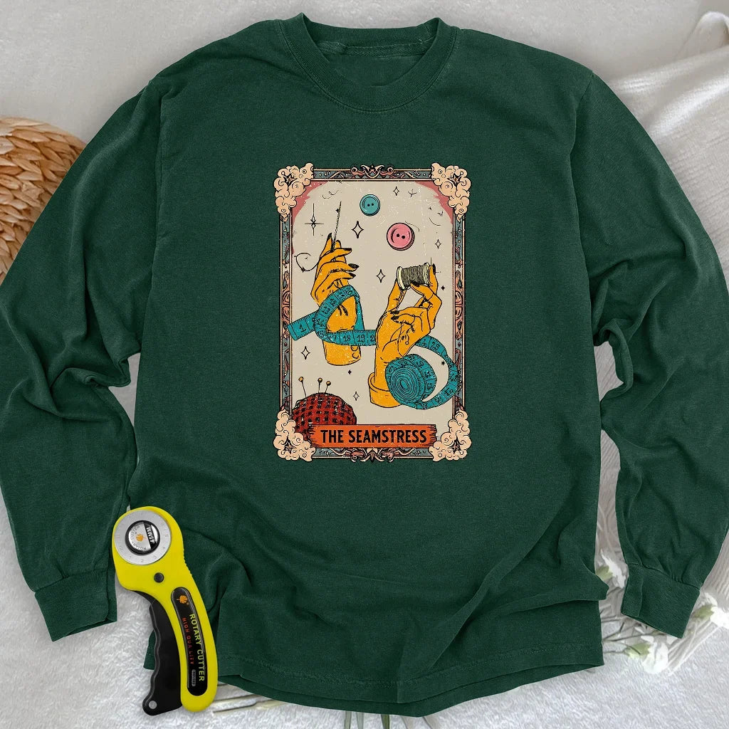 Tarot Card Seamstress Long Sleeve T-shirt