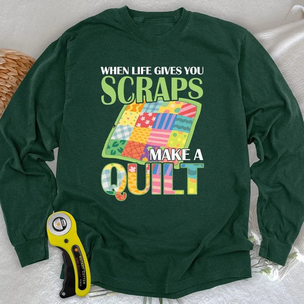 Turn Scraps To Quilt Long Sleeve T-shirt