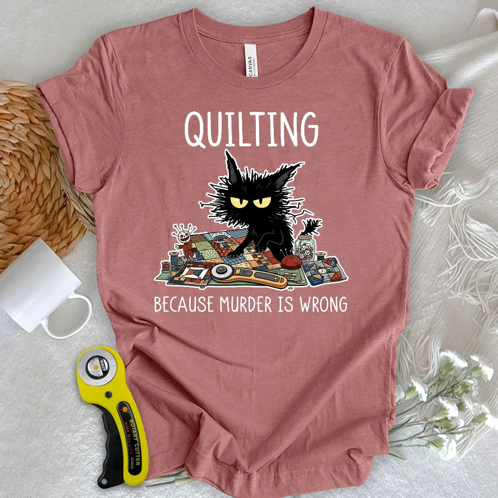 Grumpy Quilter Cat T-shirt