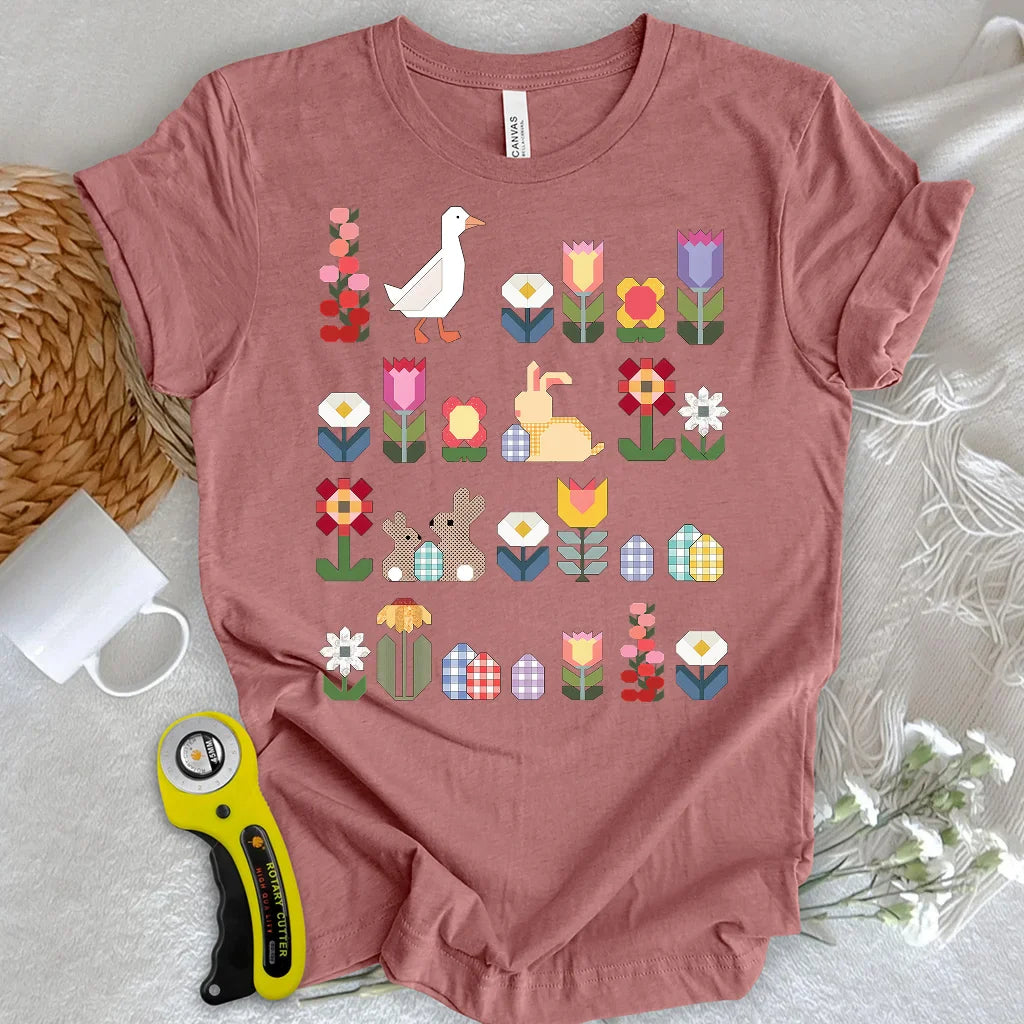 Patchwork Blooms T-shirt