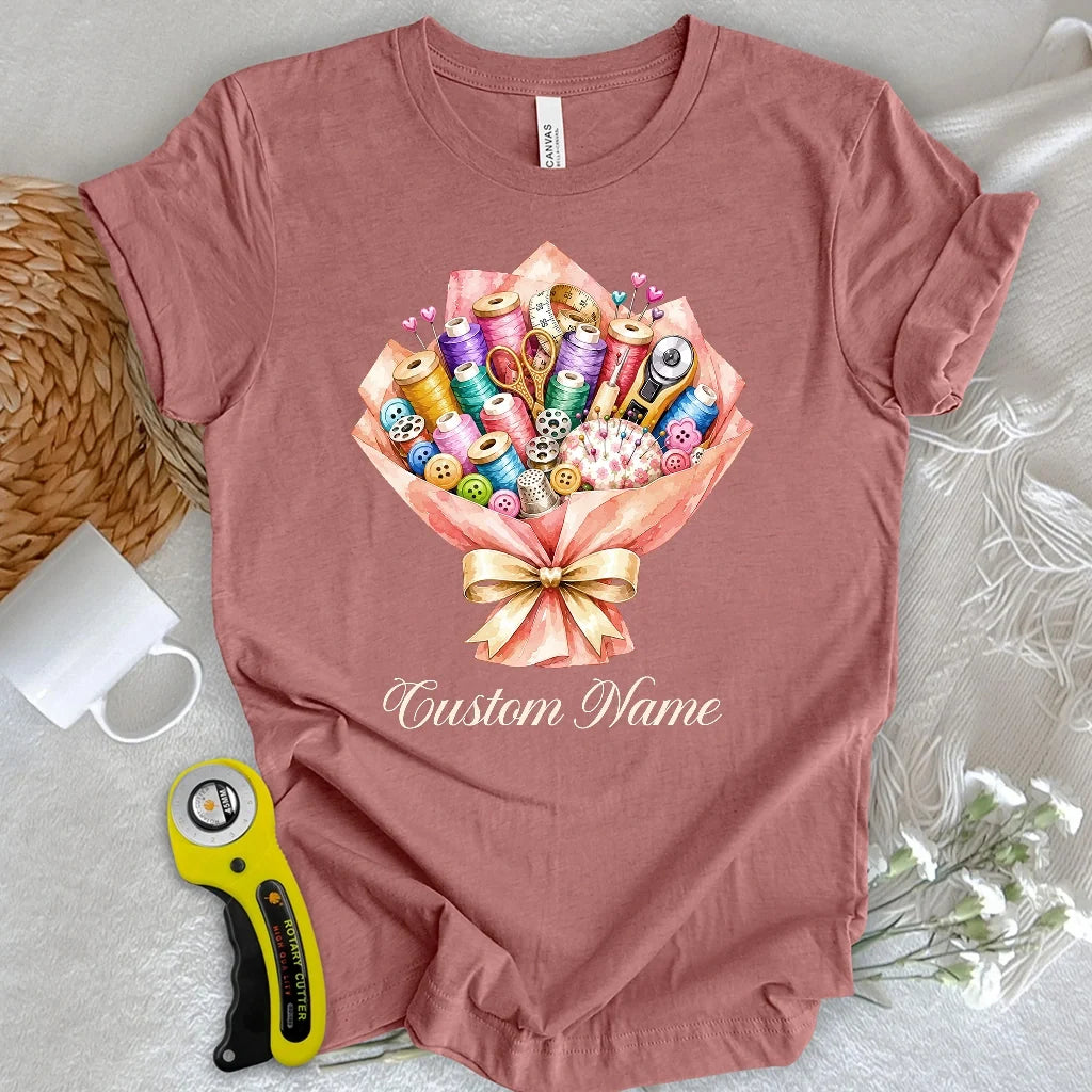 "Custom Name" The Crafter's Bouquet T-shirt