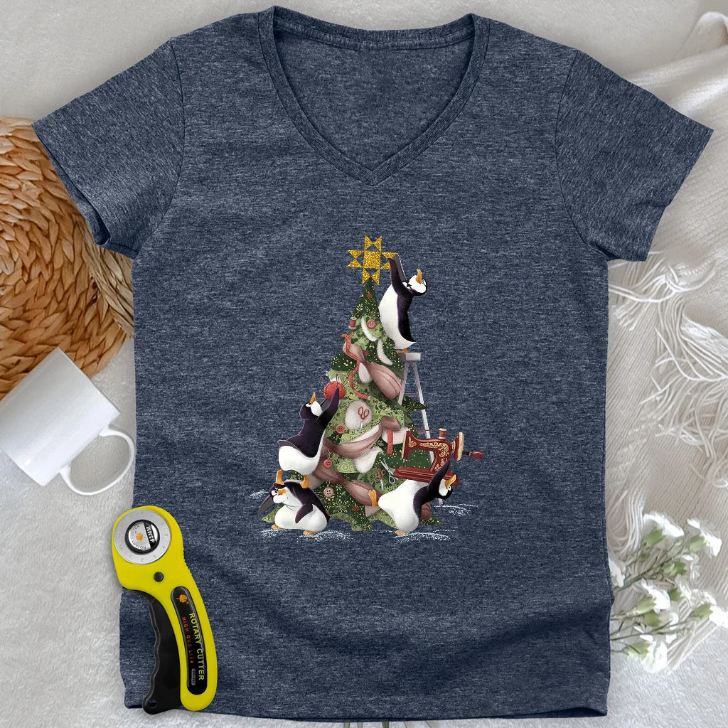 Blizzard Quilt Crew Lady V-neck