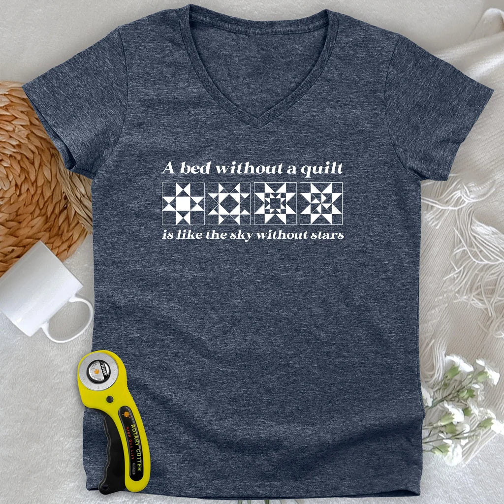 Cozy Quilt Dreams Lady V-neck