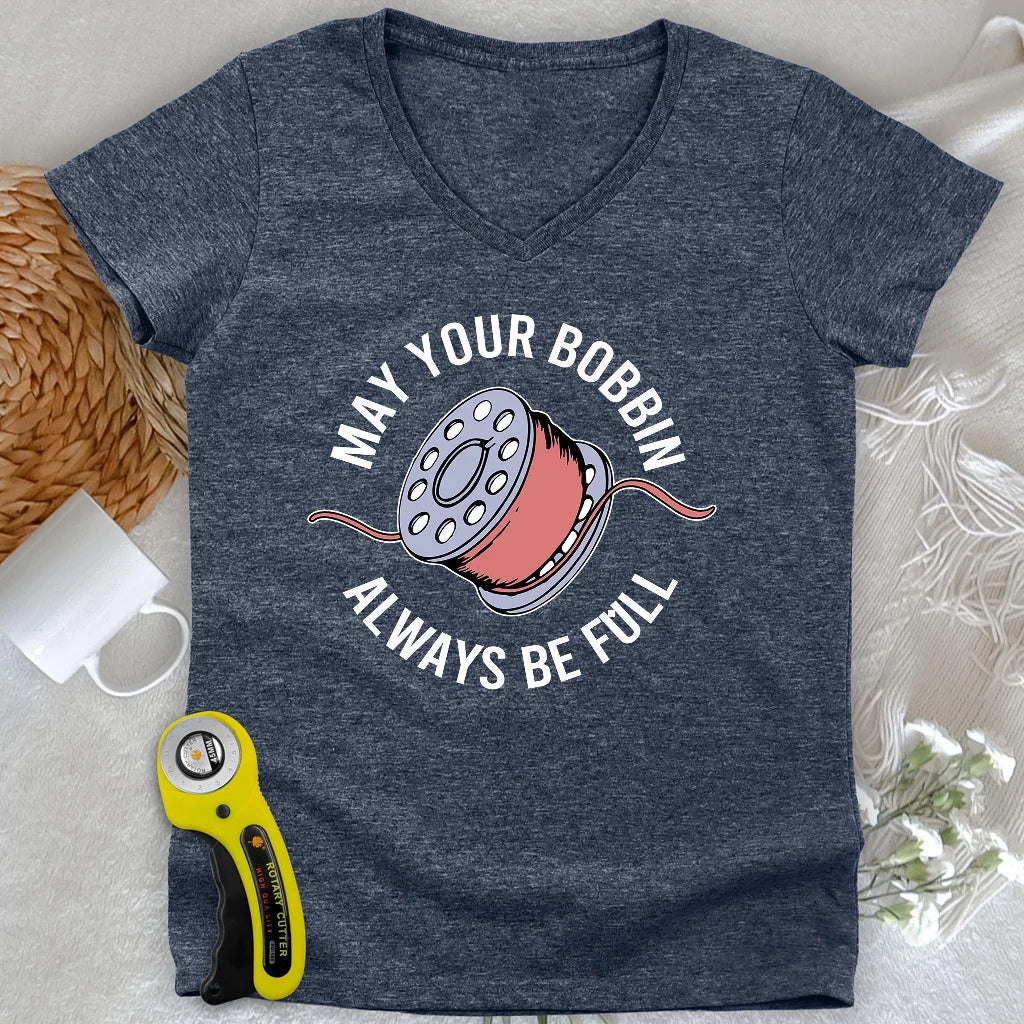 Full Bobbin Blessing Lady V-neck