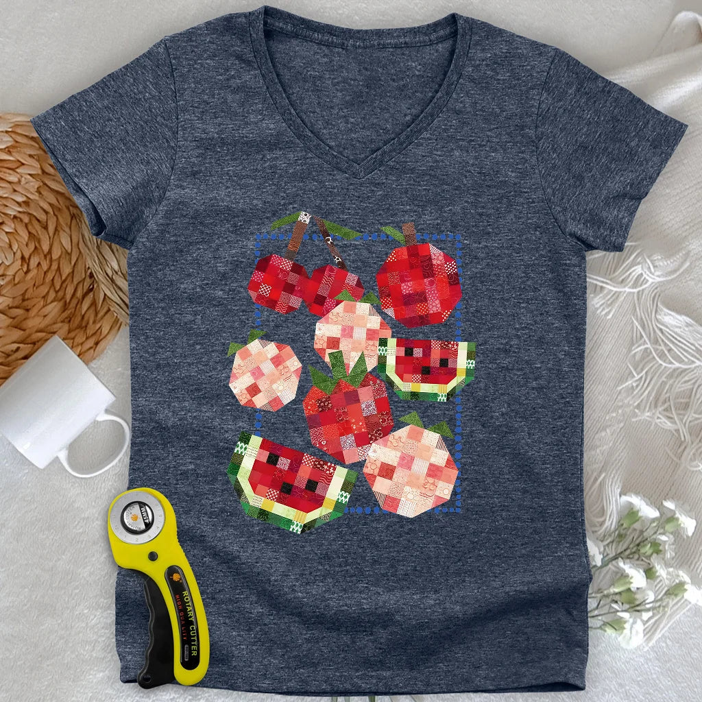 Harvest of Stitches Lady V-neck