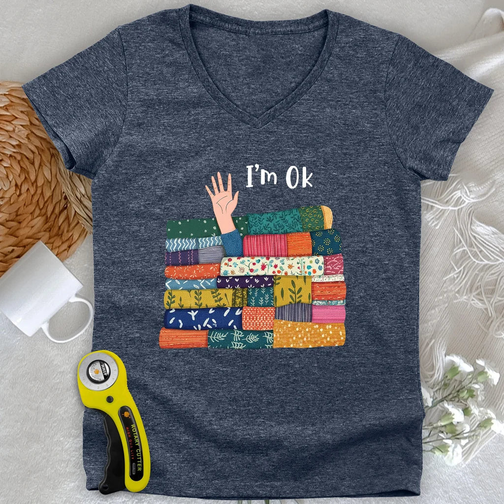 I'M OK Lady V-neck