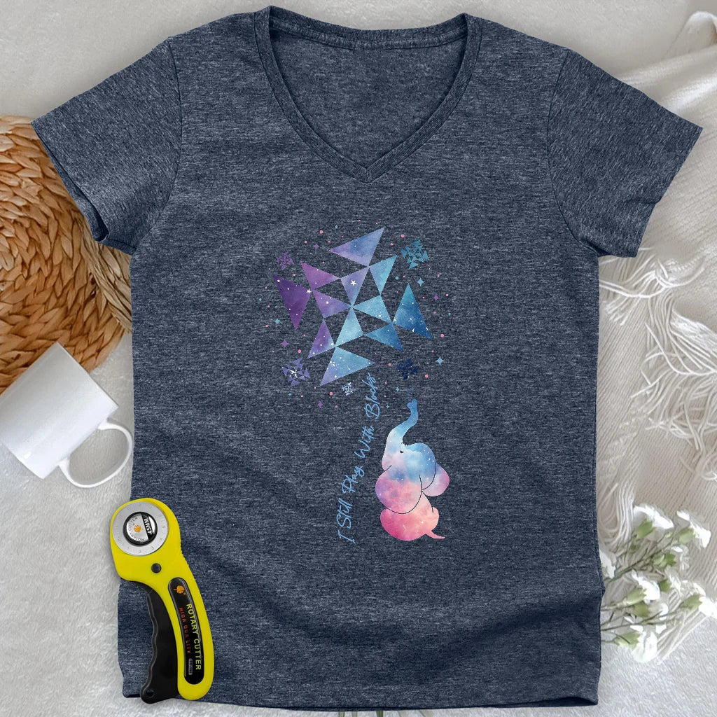 Pinwheel Lady V-neck