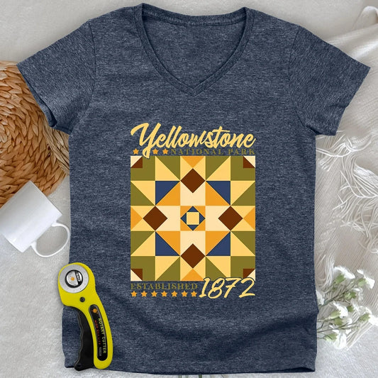 Quilt Block Park Lady V-neck