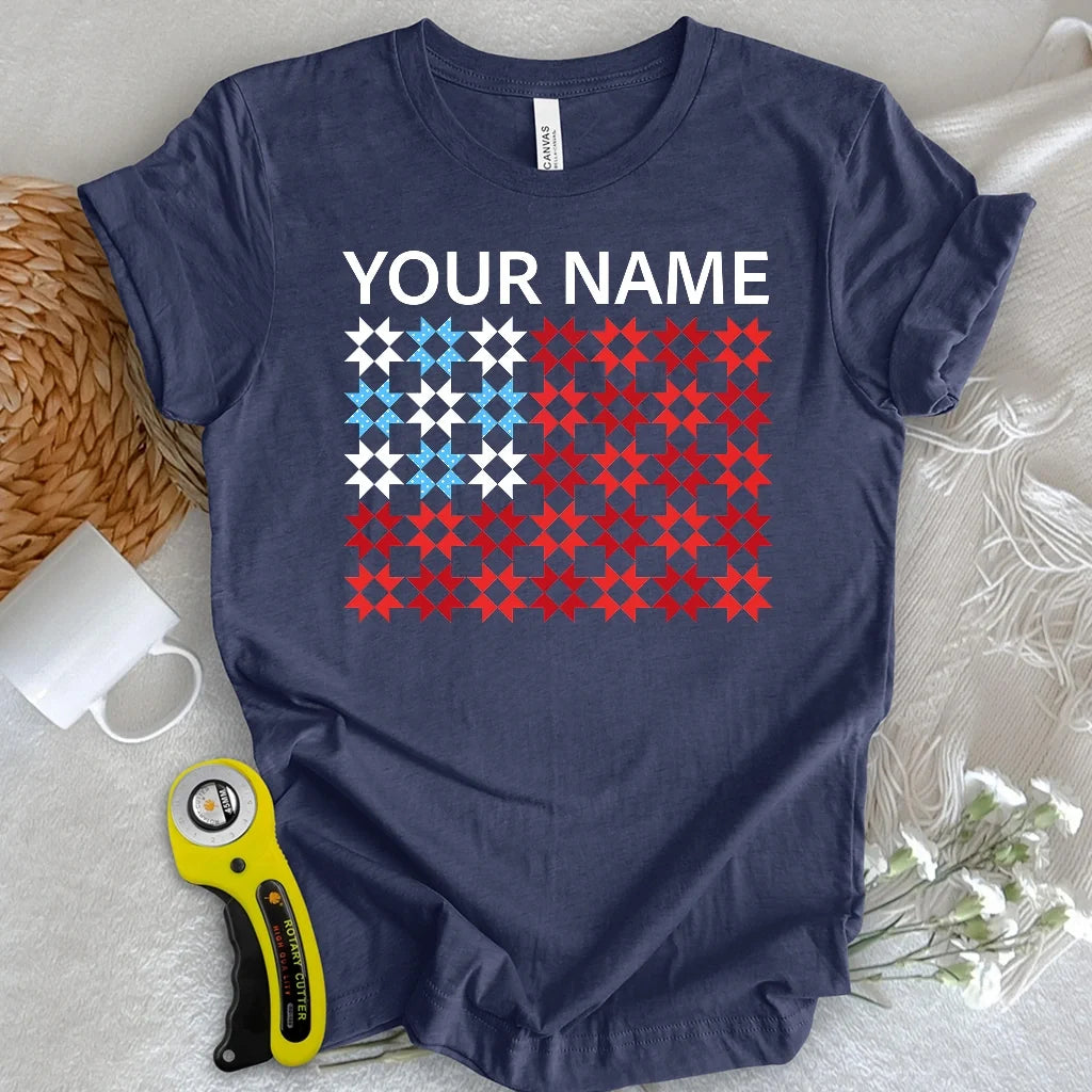"Custom Name" Quilted Tribute T-shirt
