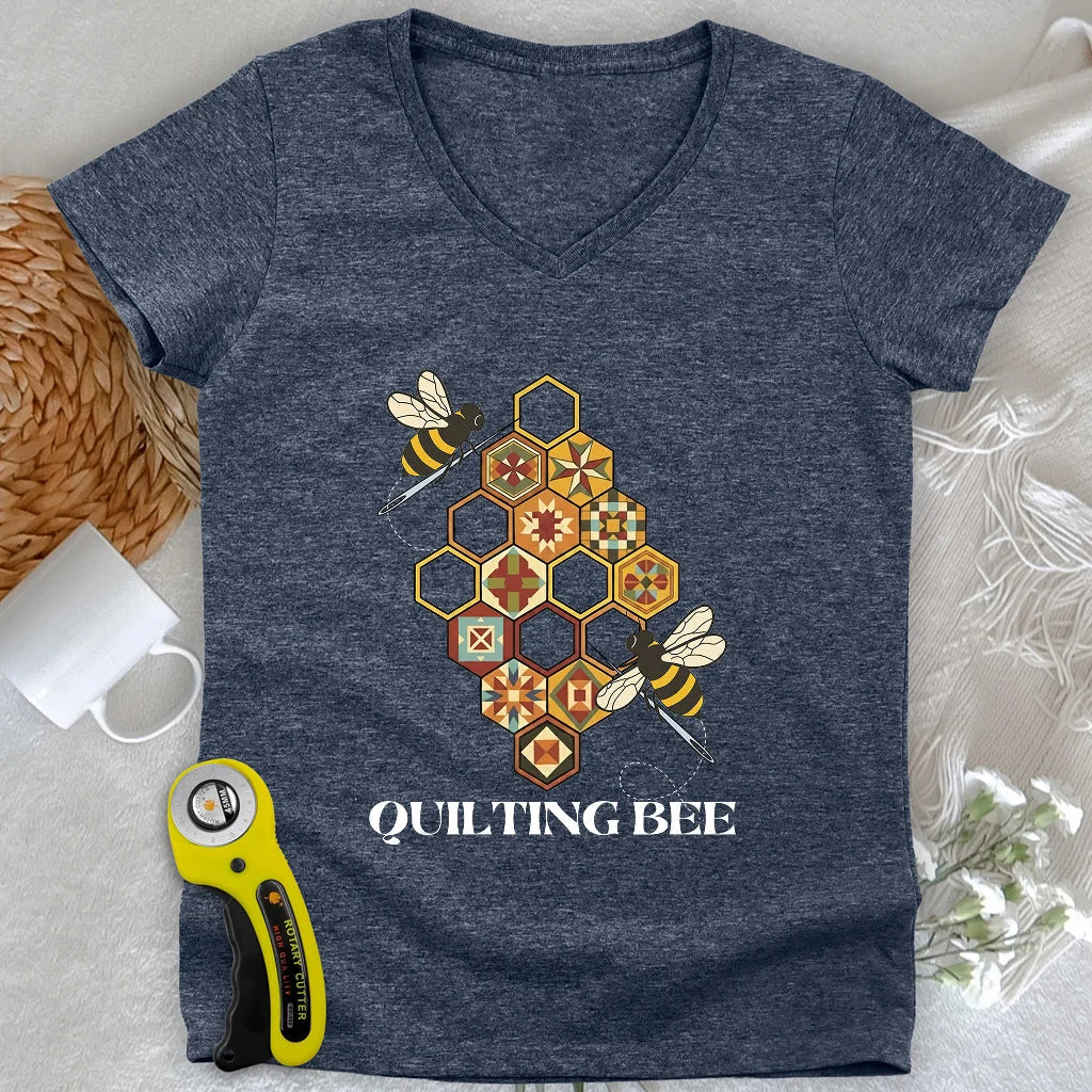 Quilting Bee Lady V-neck
