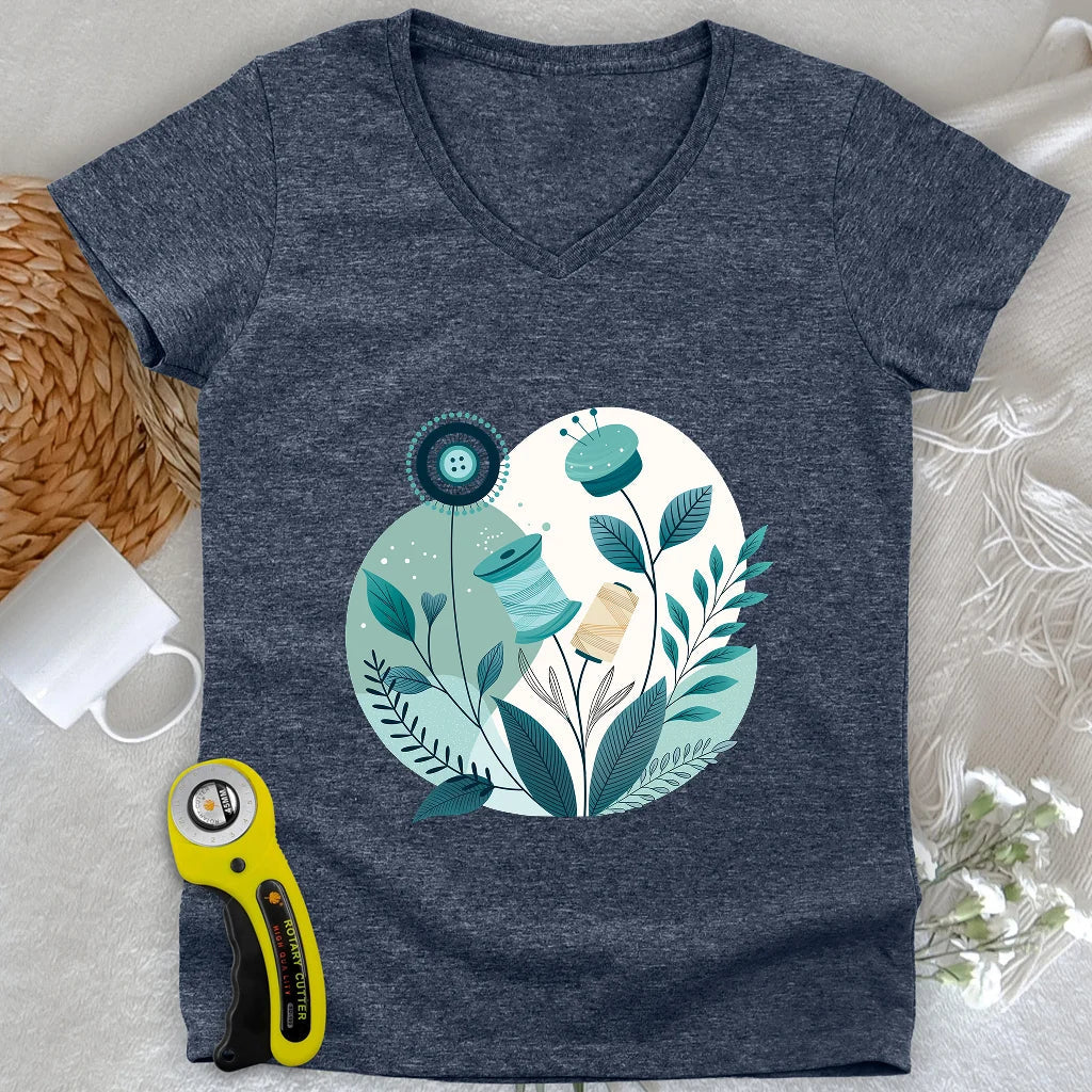 Sewing Garden Lady V-neck