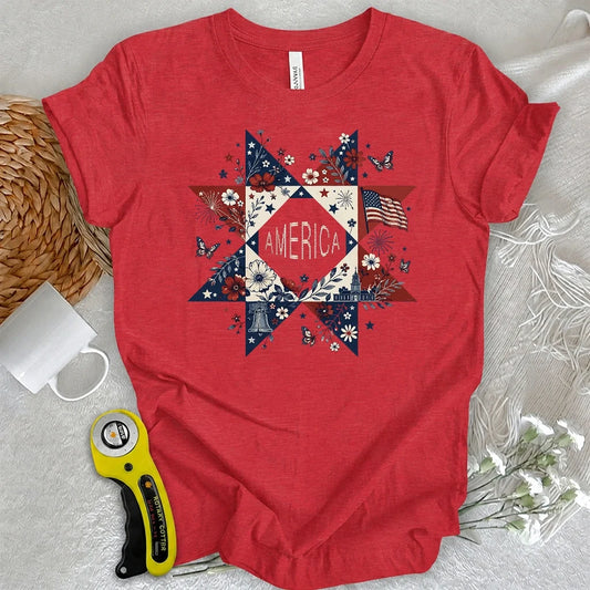 Liberty In Bloom Quilt T-shirt