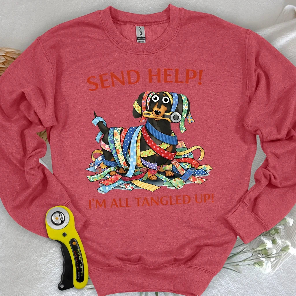 Fabric Strip Mess Sweatshirt