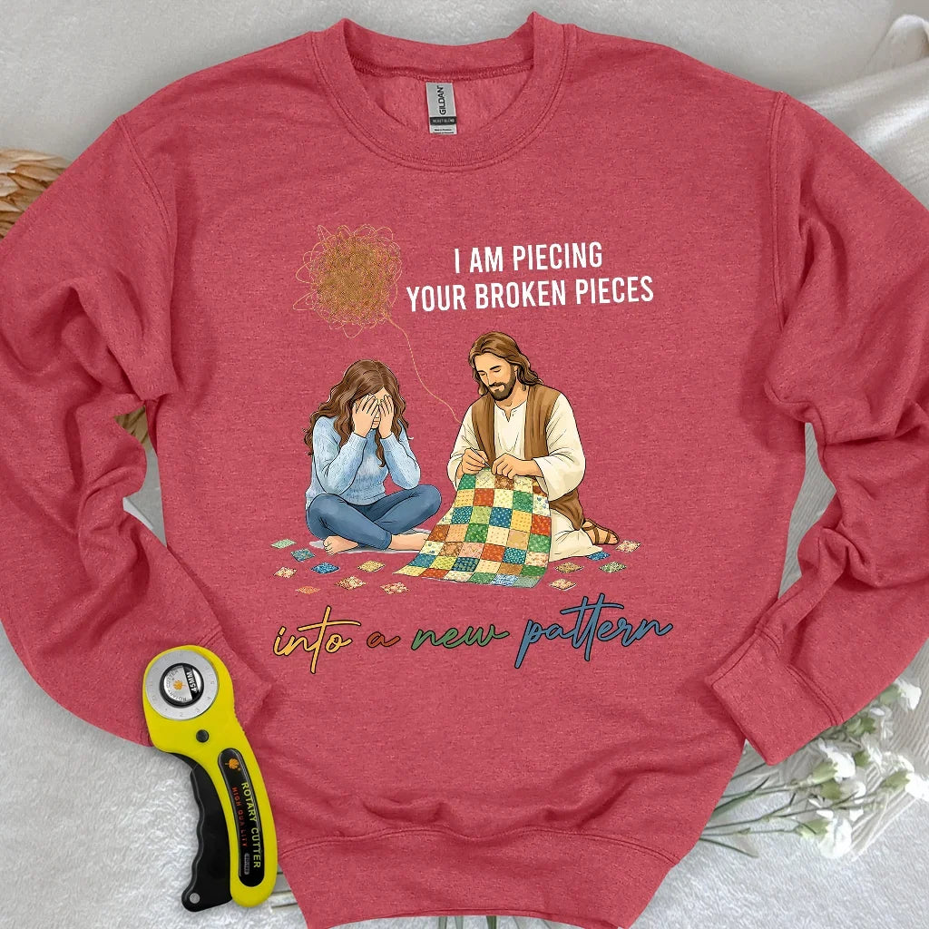 God Piecing Broken Pieces Sweatshirt