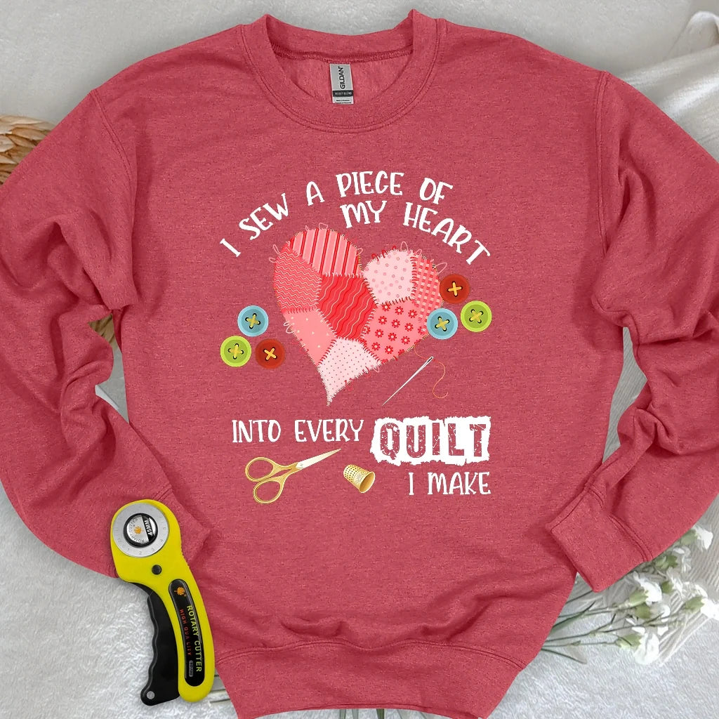 Heartstitched Quilt Love Sweatshirt