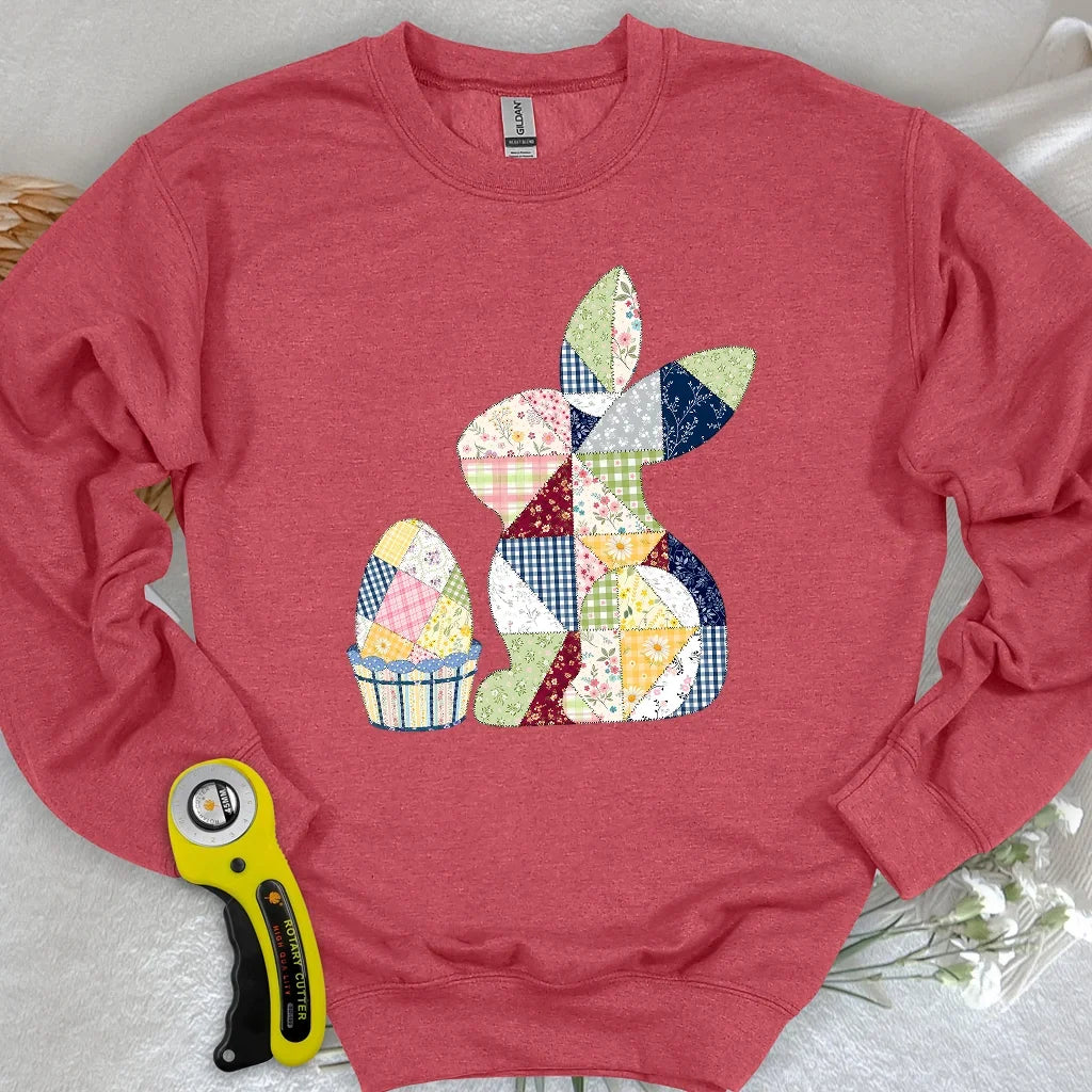 Patchwork Easter Bunny Sweatshirt