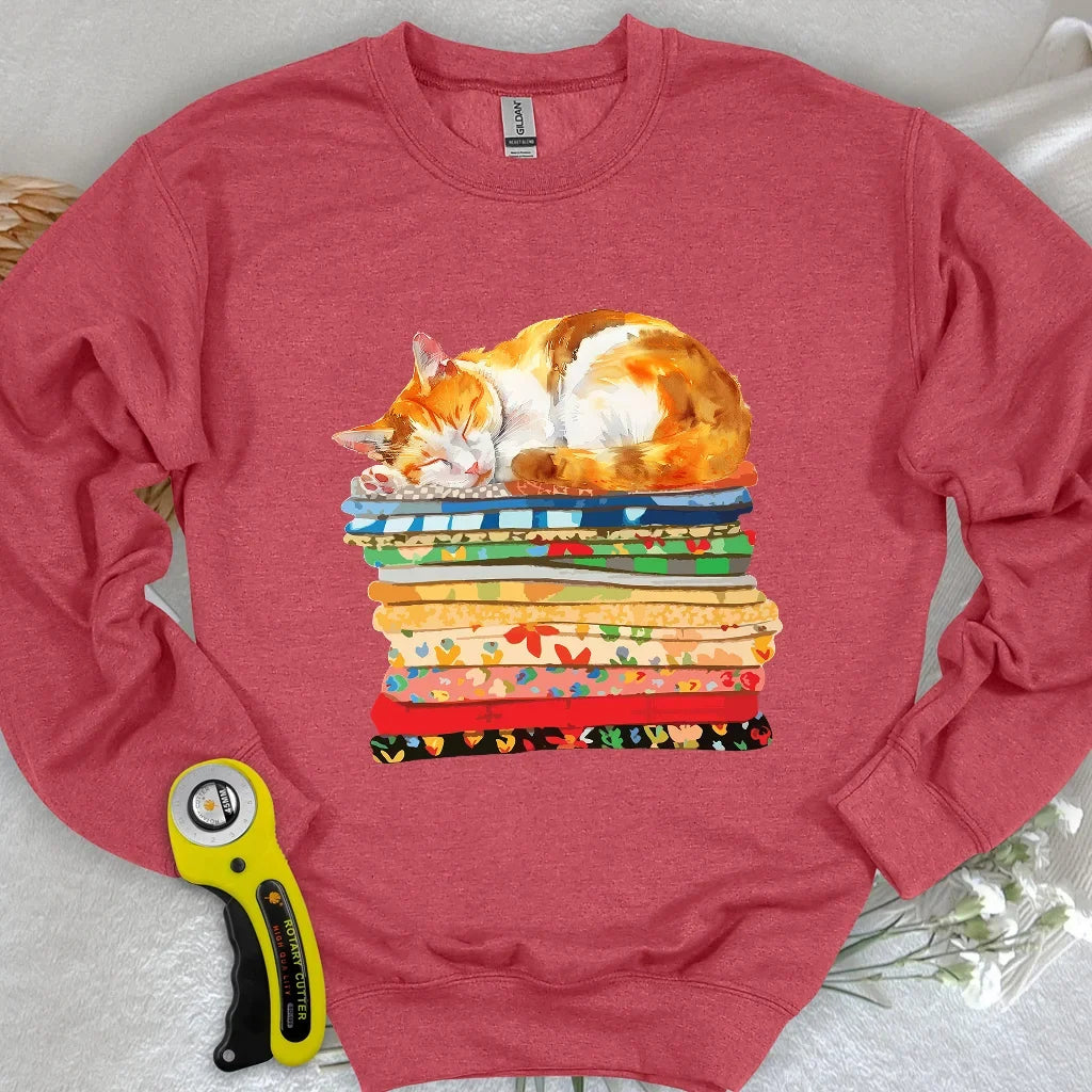Cat And Fabric Sweatshirt