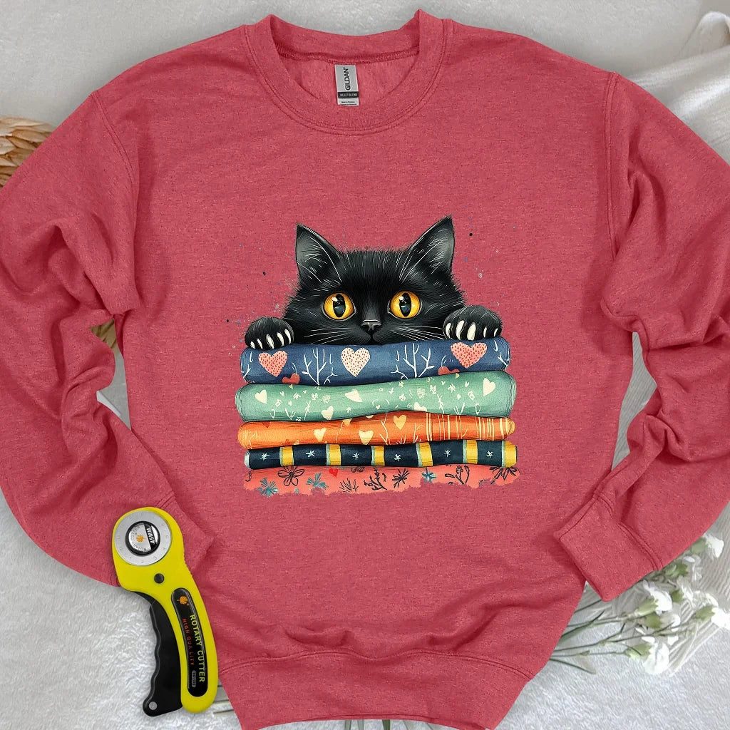 Cat On The Fabric Sweatshirt