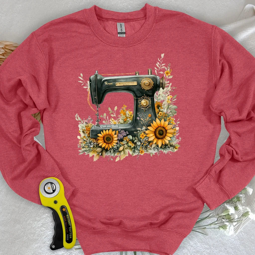 Floral Sewing Machine Sweatshirt