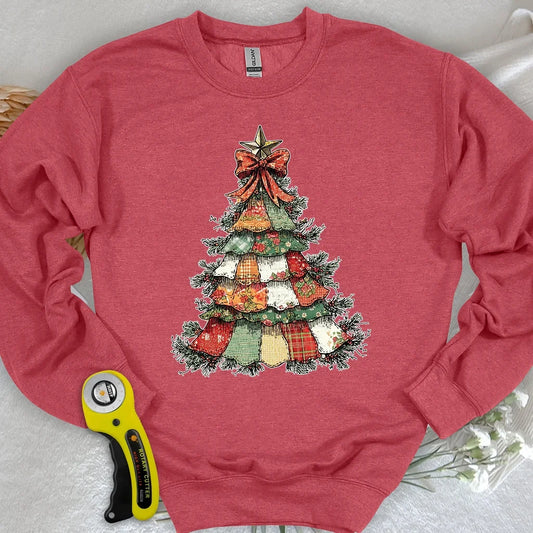 Patchwork Xmas Tree Sweatshirt