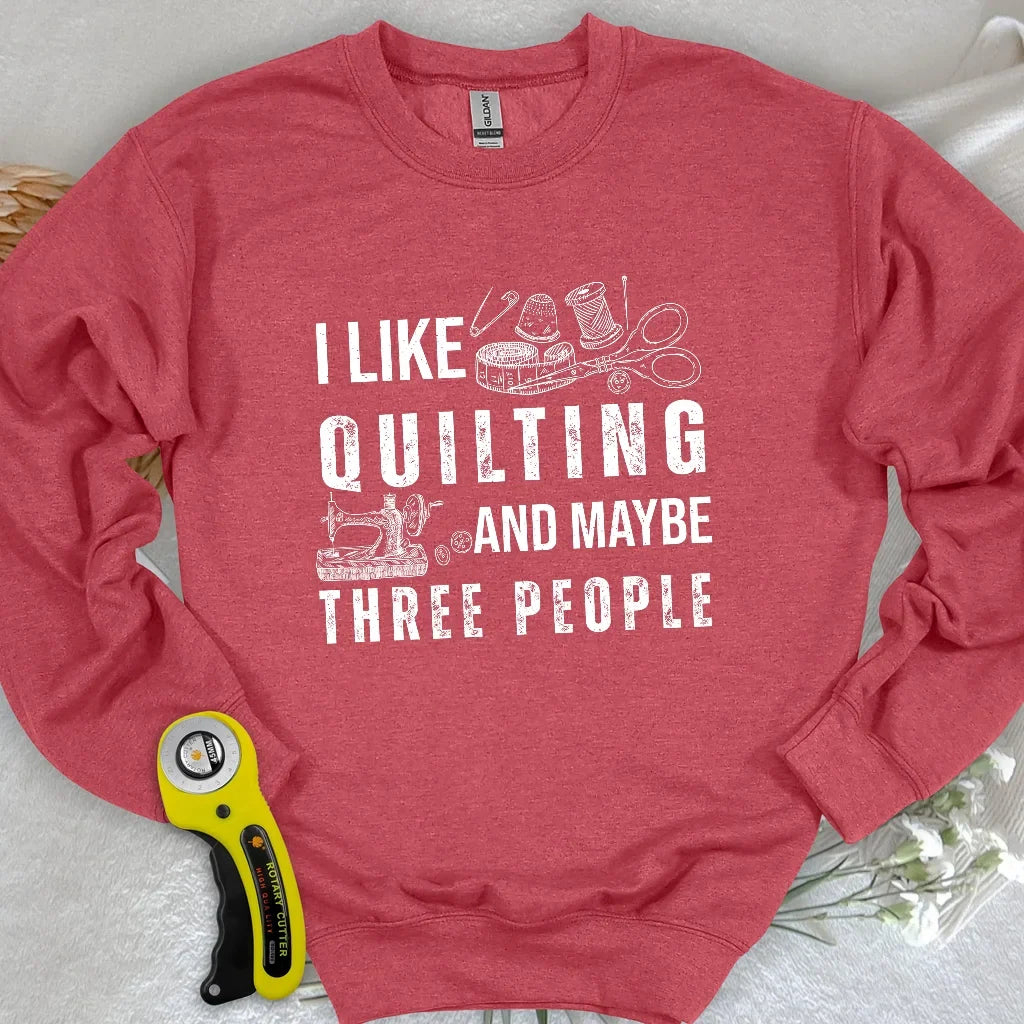 Quilting & 3 People Sweatshirt