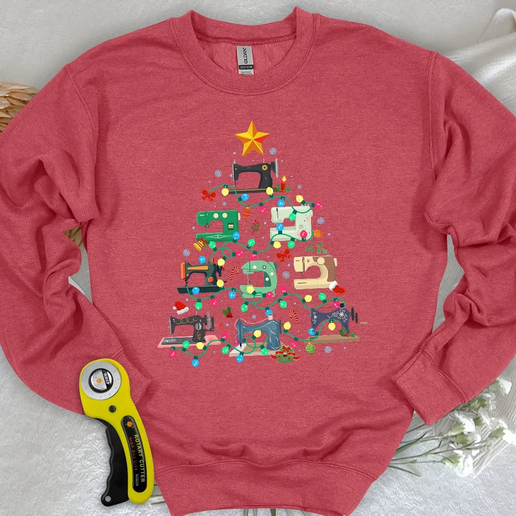 Sewing Christmas Tree Sweatshirt