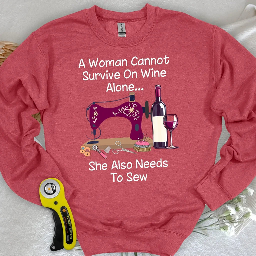 Sewing and Wining Sweatshirt