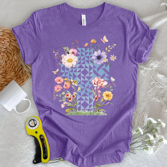 Floral Faith Quilt T-Shirt