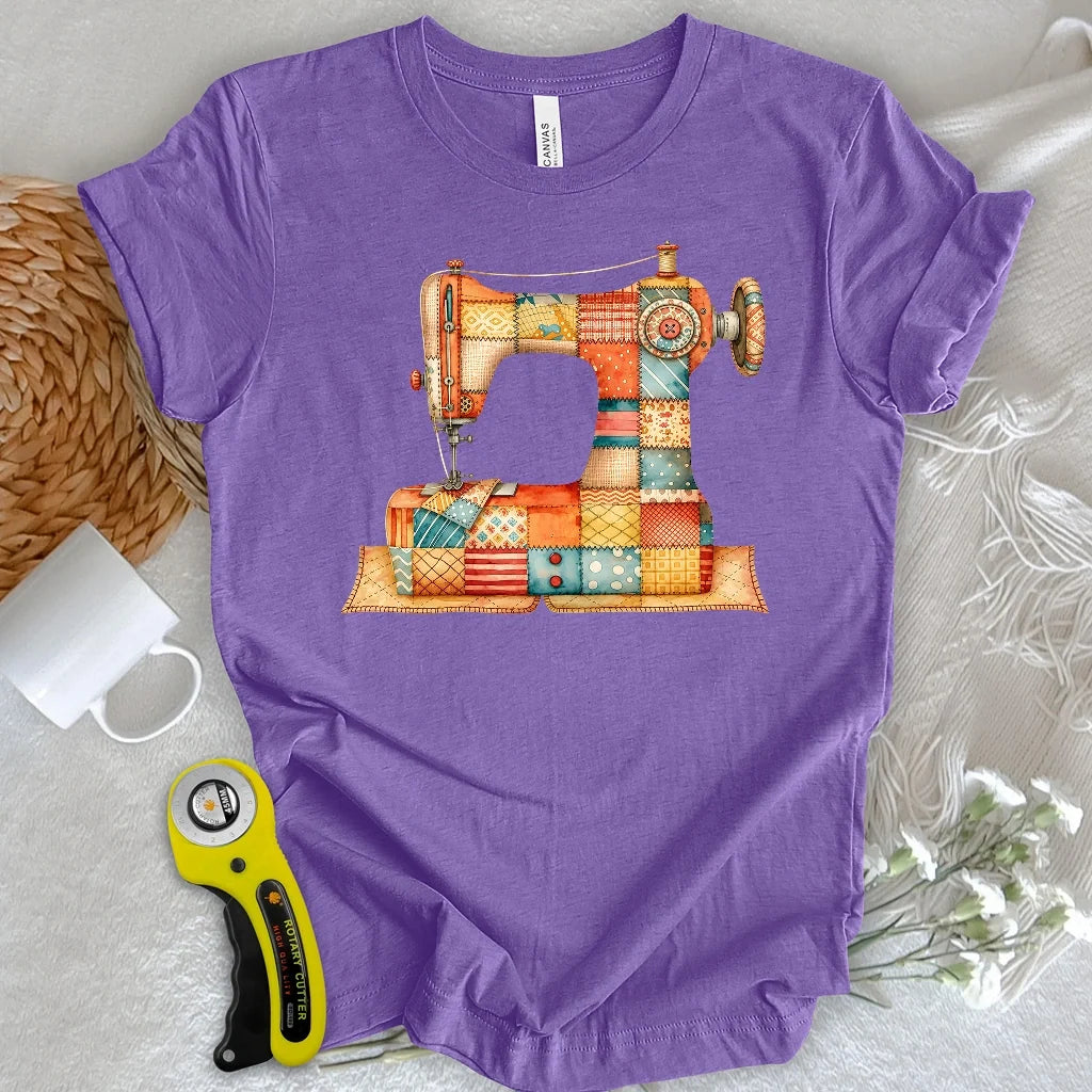 Patchwork Sewing Machine T-shirt