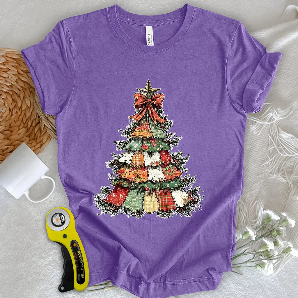 Patchwork Xmas Tree T-shirt