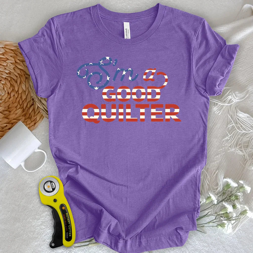 Red, White & Quilted T-Shirt