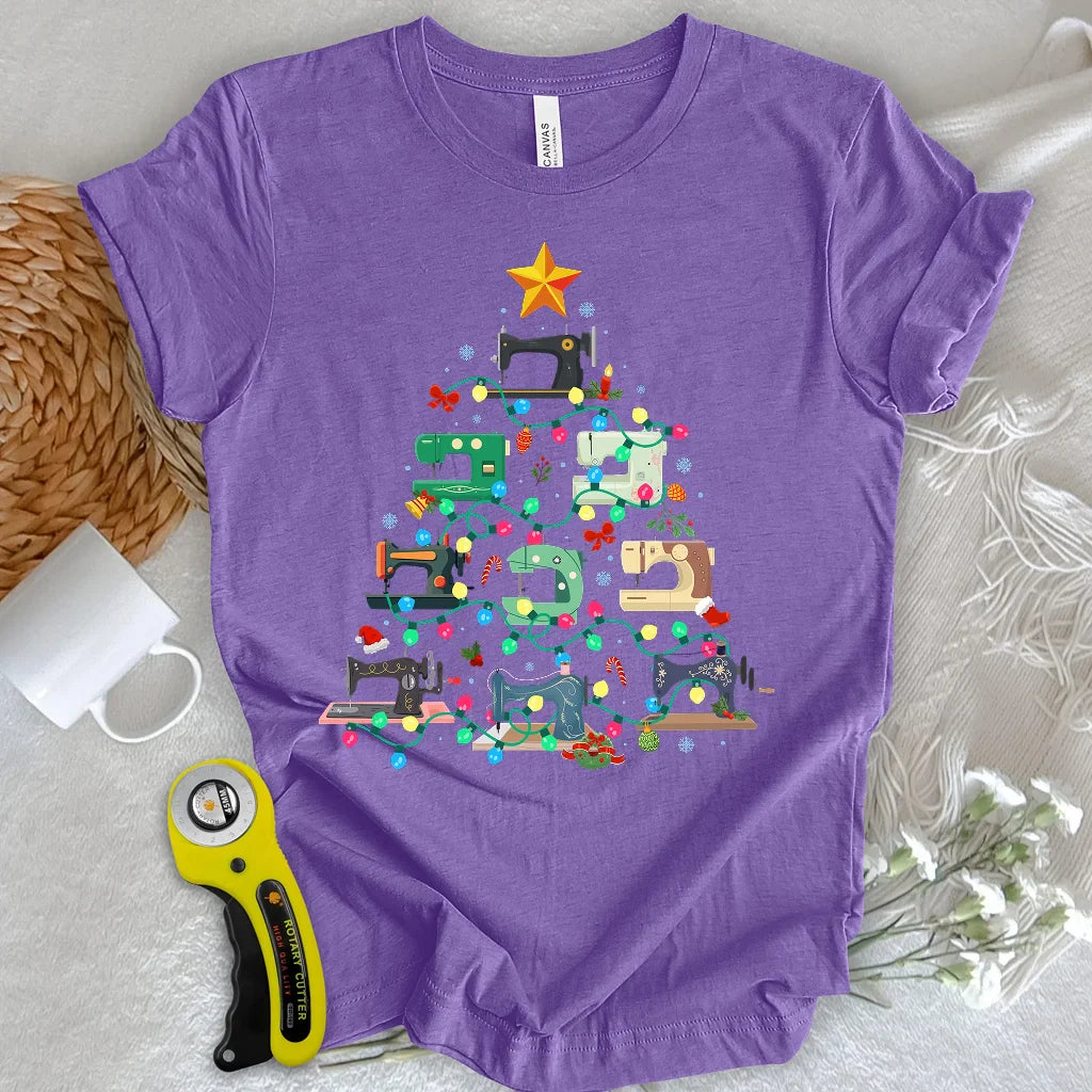 Sewing Christmas Tree T-shirt