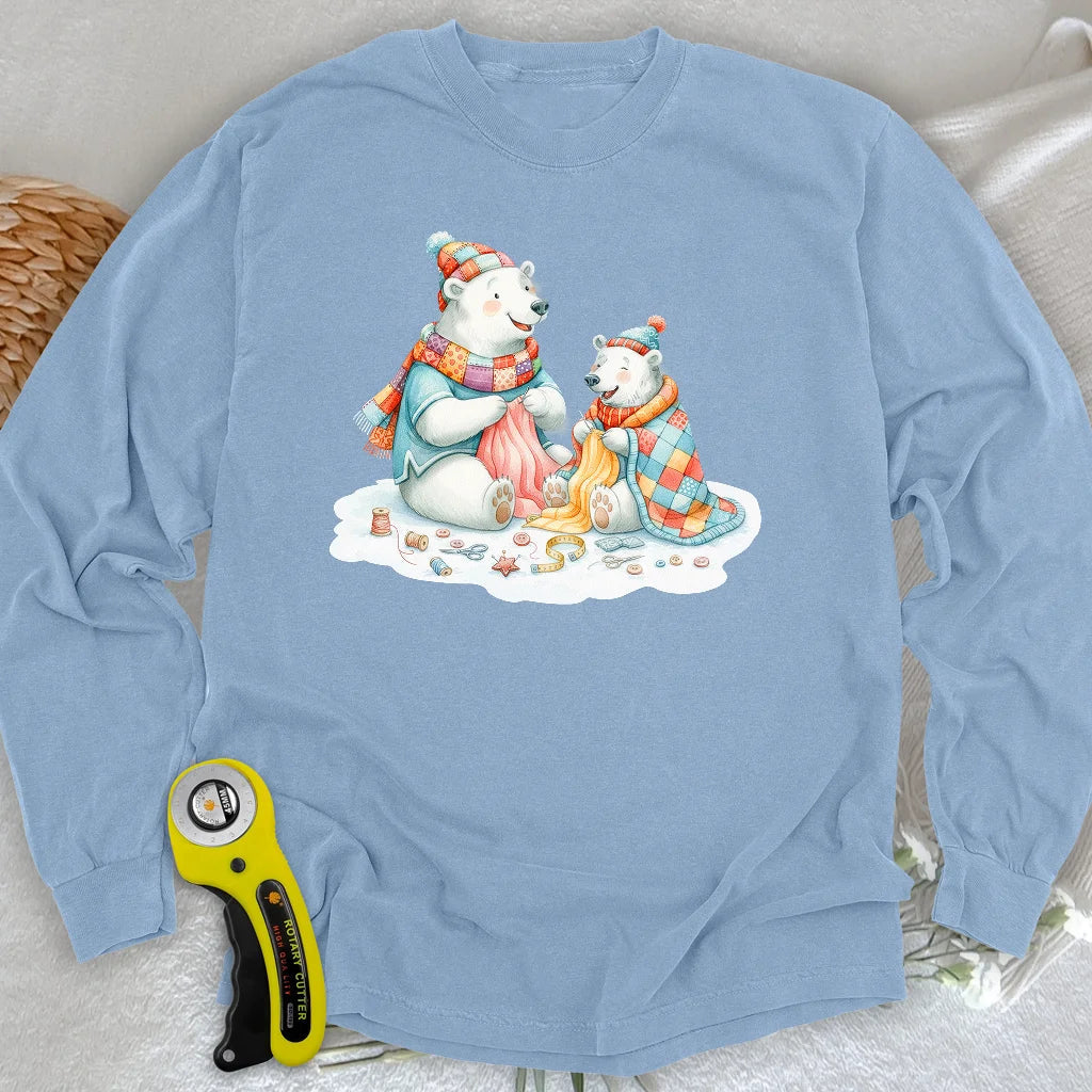 Beary Quilt Time Long Sleeve T-shirt