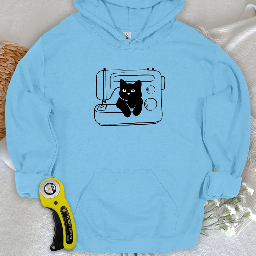 Black cat machine Hoodie