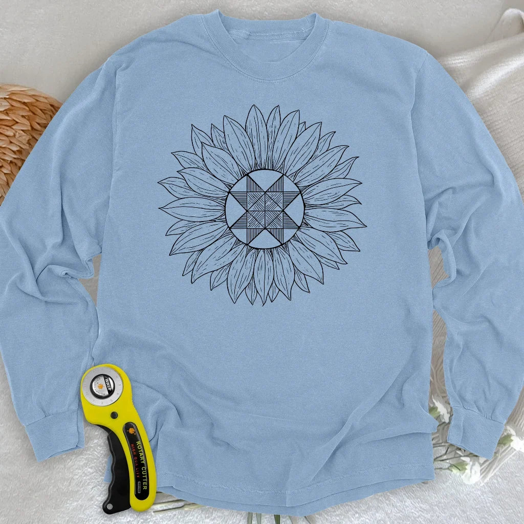 Block Sunflower Long Sleeve T-shirt