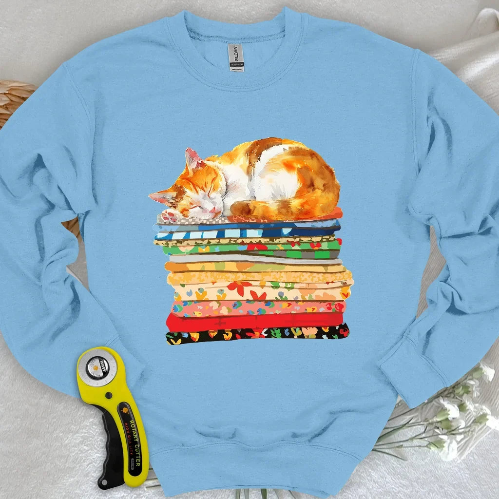 Cat And Fabric Sweatshirt