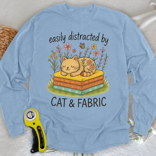 Cat Nap for Quilters Long Sleeve T-shirt