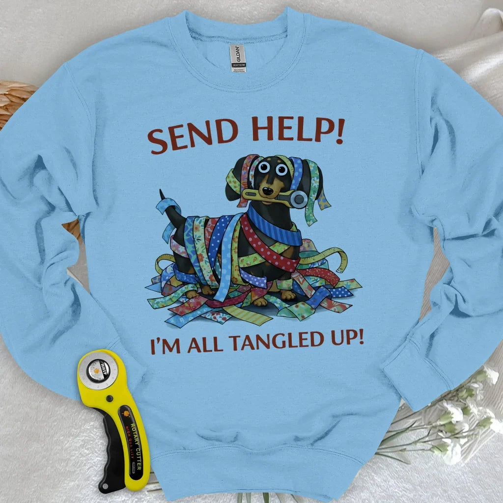 Fabric Strip Mess Sweatshirt