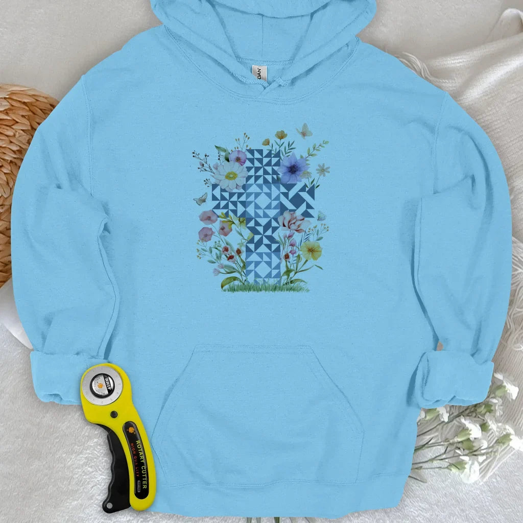 Floral Faith Quilt Hoodie