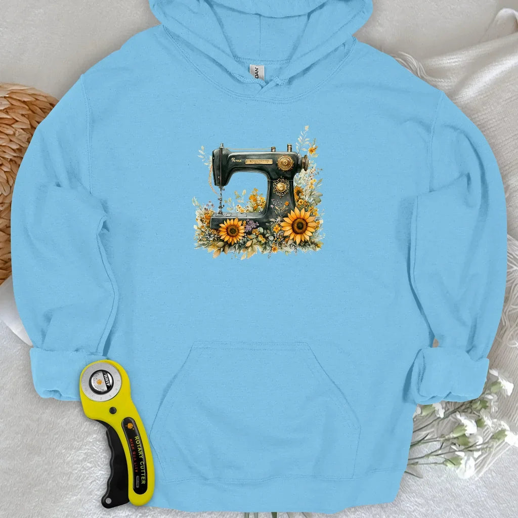 Floral Sewing Machine Hoodie