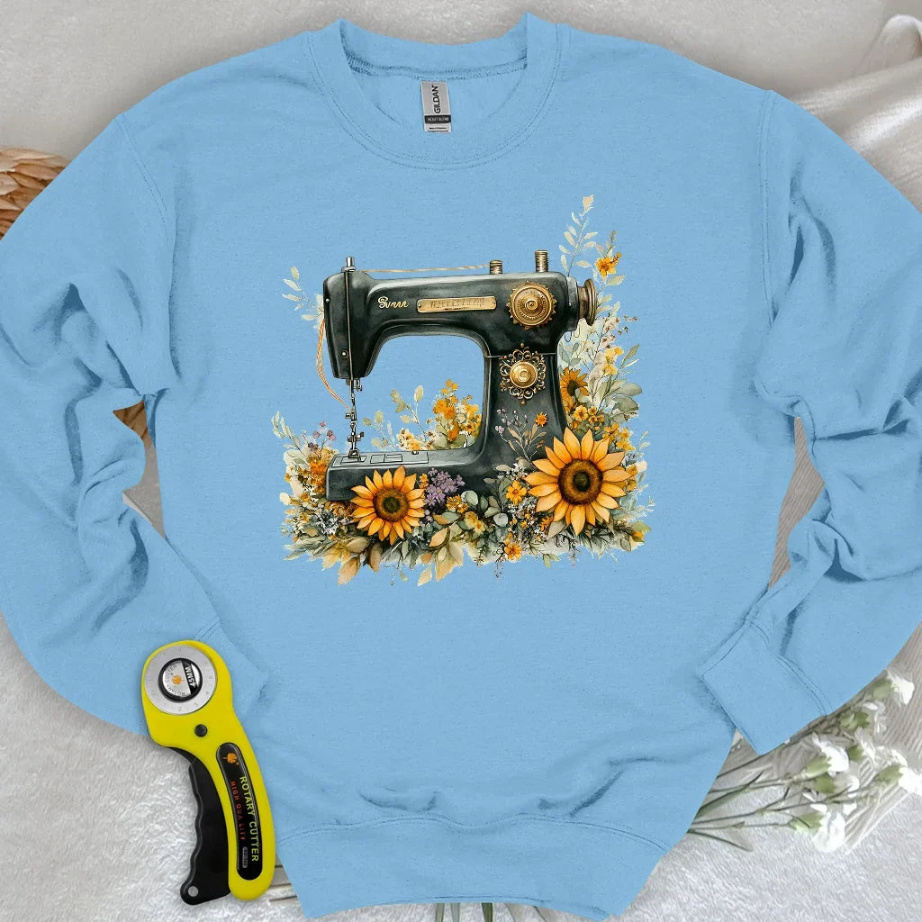 Floral Sewing Machine Sweatshirt