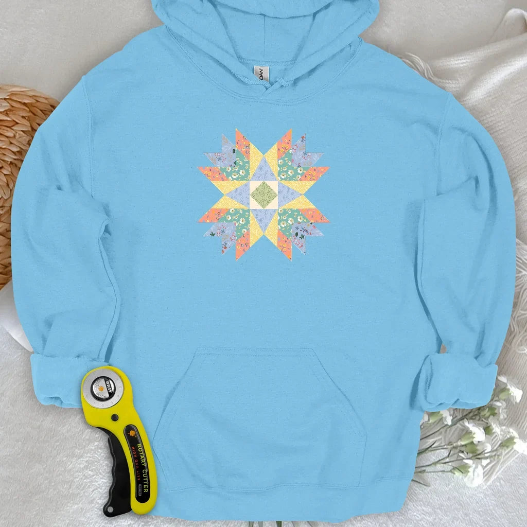 Floral Star Quilt Hoodie