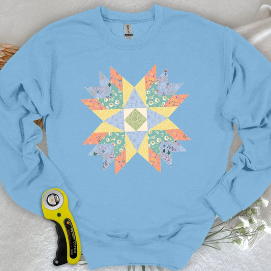 Floral Star Quilt Sweatshirt
